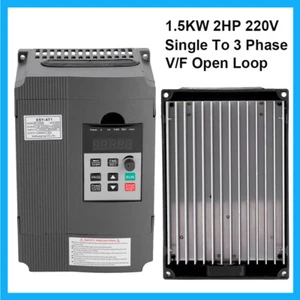 1.5KW 2HP 220V Single Phase Input To 3 Phase Output Variable Frequency Converter - Picture 1 of 9