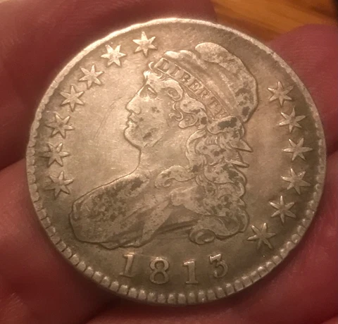 1813 Capped bust Half Dollar O-103  , VF , scarce Cover