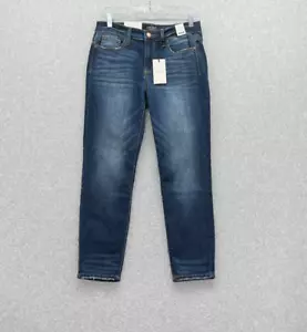 Judy Blue Womens Juniors 9/29 Stretch Relaxed Fit Mid Rise Distressed 5 Pocket - Picture 1 of 13