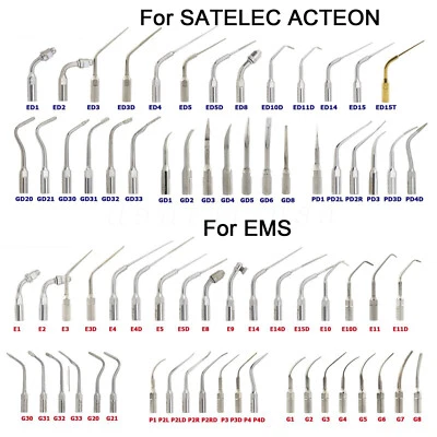 50 Types  Ultrasonic Scaler Tips Scaling Endo Perio G P E Fit for EMS NSK - Image 1 of 3