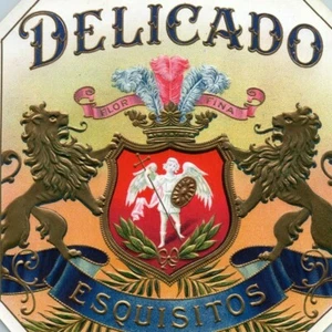 um 1920? Delicado Flor Fina Esquisitos Outer Cigar Label George Schmitt Brooklyn - Bild 1 von 3