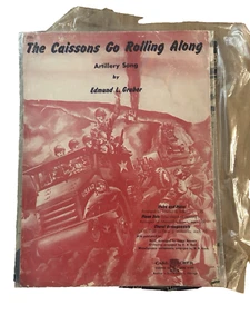 Partituras de colección 1944 “The Caissons Go Rolling Along” Segunda Guerra Mundial - Imagen 1 de 2