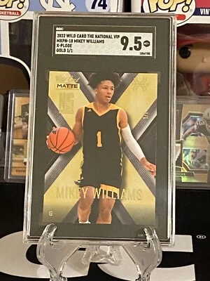 2022 Wild Card The National VIP Mikey Williams Gold X-Plode 1/1 SGC 9.5 - Image 1 of 2