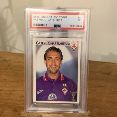 1996-97 Panini Calcio Coppe Габриэль Батистута No57 PSA 7 почти как новая Фиорентина Аргентина - Изображение 1 из 2