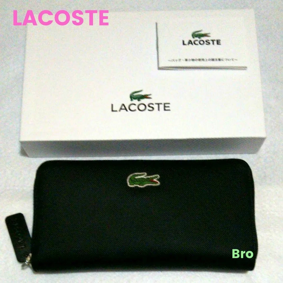 Женские аксессуары LACOSTE длинный бумажник черный ограниченный выпуск VHTF популярный продукт - Изображение 1 из 4