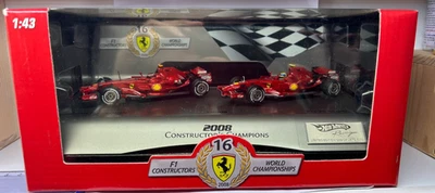 Ferrari f2008 Raikkonen Massa 2008 1:43 hot wheels f1 world champions - Immagine 1 di 4