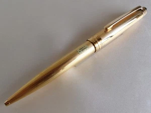 Montblanc Meisterstuck Solitaire 1644 Ballpoint Pen Gold Plated W.-Germany - Picture 1 of 10