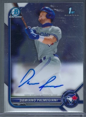 2022 Bowman Chrome Auto Damiano Palmegiani #CPA-DP (AU, RC) Blue Jays - Image 1 of 2