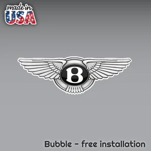 BENTLEY LOGO EMBLEM AUFKLEBER STICKER 3M HERGESTELLT IN DEN USA LKW FAHRZEUG FENSTER WAND AUTO - Bild 1 von 6