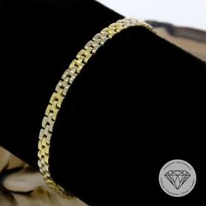 Wert: 1.850,- Bicolor Backstein Glieder Armband 585 / 14 Kt Gold 18 cm XXYY - Bild 1 von 5