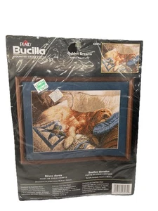Golden Dreams gezählter Kreuzstich 43474 Hund Bucilla kariert 17 x 12 Zoll Sue Ellen Ross - Bild 1 von 13