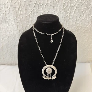 Karma Bella Damen Halskette Vintage silberfarben Metall Western Cowgirl Hippie - Bild 1 von 6