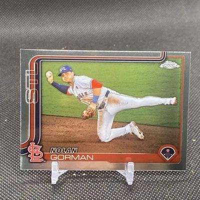 2025 Topps Chrome #80 Nolan Gorman St. Louis Cardinals - Image 1 of 4