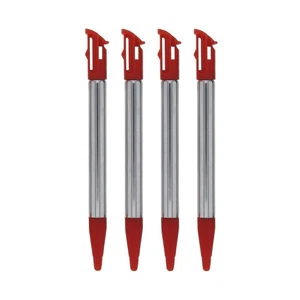 para Nintendo NUEVO 2DS XL - 4x bolígrafos extensibles retráctiles de metal rojo FPC - Imagen 1 de 7