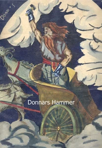 Johann Engel, Dresden, Ahrensburg, Aquarell um 1920, Donnars Hammer, Bleizeichnu - Bild 1 von 2