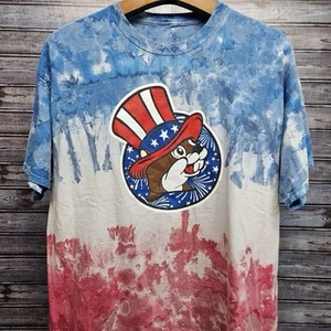 Buc-ee’s Herren XL T-Shirt Rot Weiß Blau Kurzarm Grafikdruck Patriotisch - Bild 1 von 6