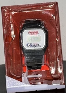 COCA-COLA "MINYARD" WRIST WATCH / TEXAS RANGERS / CORFAM BAND, VINTAGE - Picture 1 of 2