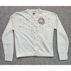 Cardigan maglione paillettes donna vintage anni 50/60 di Jaymar maglieria New York sm - Foto 1 di 16