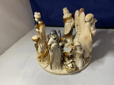 4 Pc Porcelain Nativity Advent Wreath Candle Holder Christianbook Distributors - Image 1 of 4