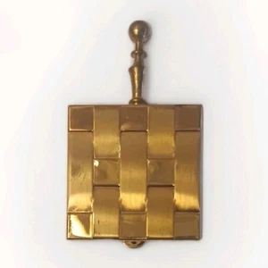 Portasigarette tascabile miniatura portasigarette vintage ottone con coperchio incernierato oro 2,5" - Foto 1 di 12