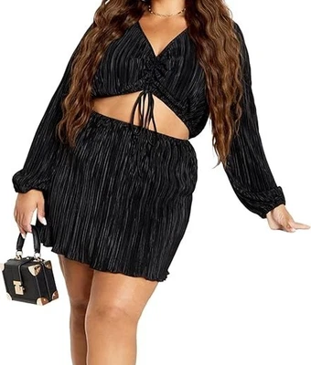 City Chic Hailee Black Dress Size XS/14 New With Tags - Image 1 of 4