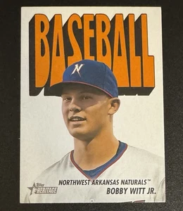 Bobby Witt Jr. 2021 Topps Heritage Minor 1972 #72TPCC-14 - Northwest Arkansas - Picture 1 of 2