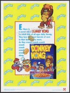 DONKEY KONG CEREAL - Original 1984 print AD / ADVERT / promo_ Nintendo _ Ralston - Picture 1 of 1