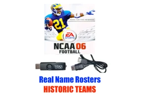 NCAA Football 06 Real Name Roster Historic Team Save Original Xbox USB + Cable - Picture 1 of 2