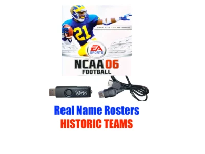 NCAA Football 06 Real Name Roster Historic Team Save Original Xbox USB + Cable - Image 1 of 2