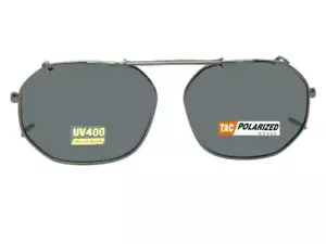 Round Square Shape Polarized Clip-on Sunglasses - Picture 1 of 14