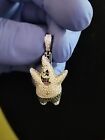 925 Sterling Silver Patrick Star Iced Out (CZ) Pendant