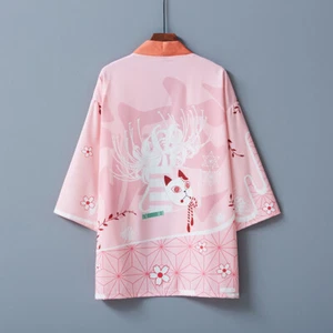 Women Kimono Coat Jacket Cardigan Casual Outwear Yukata Haori Retro Cosplay Tops - Picture 1 of 5