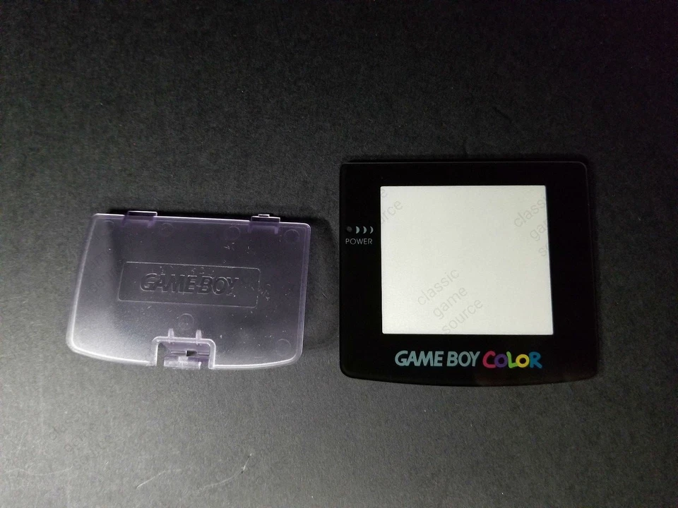 CLASSICGAMESOURCE Atomic Purple Battery Cover W/Logo & Glass Screen Lens for Game Boy Color B26