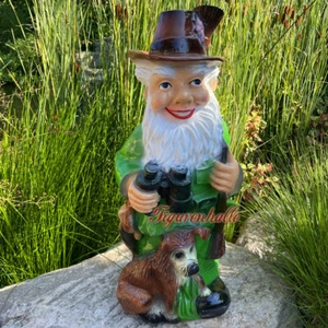 Gartenfigur Gartenzwerg Statue Skulptur Deko Jäger Kult Zwerg Gartenteich groß - Bild 1 von 7