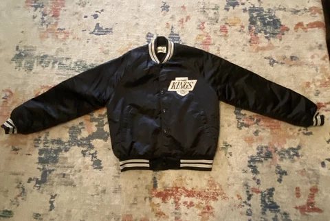 RARE Vintage Los Angeles Kings Chalk Line Satin Jacket Mens  Size M -MINT NHL LA Cover