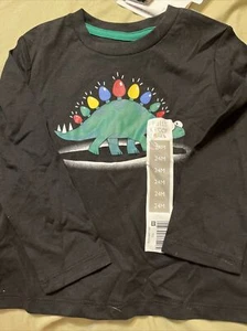 Long sleeve Dinosaur Christmas light shirt 24 mo - Bild 1 von 2