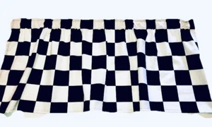 Checkered Flag Valance 1 Inch Checks Home Decor Gift  42"W x 14" - Picture 1 of 3