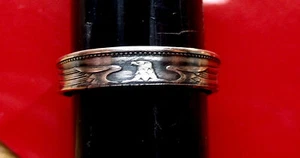 GERMAN COIN RINGS SIZE 11 GERMANY 1937-1939 SILVER REICHMARKS SILVER-COIN RING-  - Picture 1 of 4