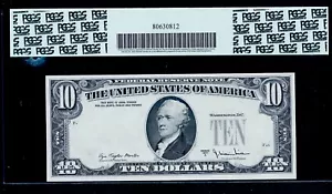 1977 A $10 Federal Reserve Note Overprint on Back Error PPQ65 - Picture 1 of 2