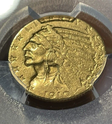 1910-S GOLD $5 INDIAN HEAD HALF EAGLE - PCGS VF Detail Cover