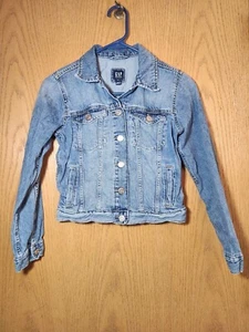 GAP Girl Denim Jean Jacket Medium Wash Size XL - Picture 1 of 8