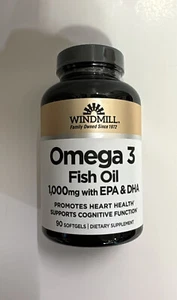 Windmill Omega 3 Fish Oil 1,000 mg with EPA & DHA Softgels, 90 ct - Picture 1 of 3