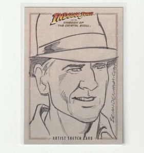 2008 Topps Indiana Jones Kingdom of The Crystal Skull Sketch Card Brian Denham