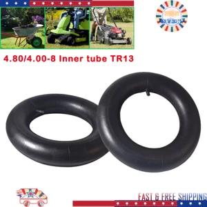 2 X Tubo interno resistente 480/400-8 4,80/ 4,00-8 4,00-8,10x8 TR13 stelo dritto - Foto 1 di 13