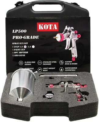 Boquilla de 1,3 mm o 1,4 mm con taza de aluminio - Se adapta al kit de pistola pulverizadora de pintura KOTA LVLP Foto 1 de 4