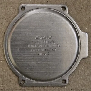 Casio 1405 PRT-30 Tapa case back cover stainless steel Japan - Imagen 1 de 2