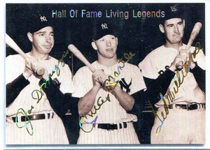 COLLECTIBLE Hall of Fame Living Legends; DiMaggio, Mantle & Williams (Ex-Mint) - Picture 1 of 2