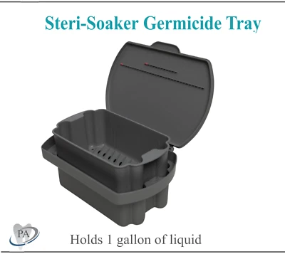 Bandeja germicida gris* para la esterilización en frío de dentales, tatuajes, esteri-empapadores Foto 1 de 3