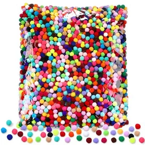 4000 Pcs Pom Poms for Crafts 1cm Assorted Mini Pompom Balls Bulk Multicolor S... - Picture 1 of 7