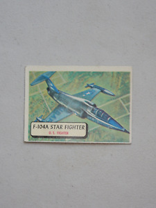 1957 Topps Airplane Trading Card # 51_F-104A Star Fighter_U.S. Fighter _Red Back